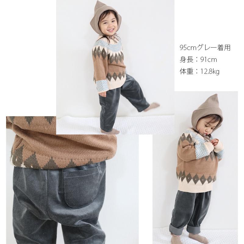 コーディロイ  別珍 オーバー サイズ コールテン ダボダボパンツ 子供服（80cm 90cm 95cm 100cm） ベビー服 |  | 04