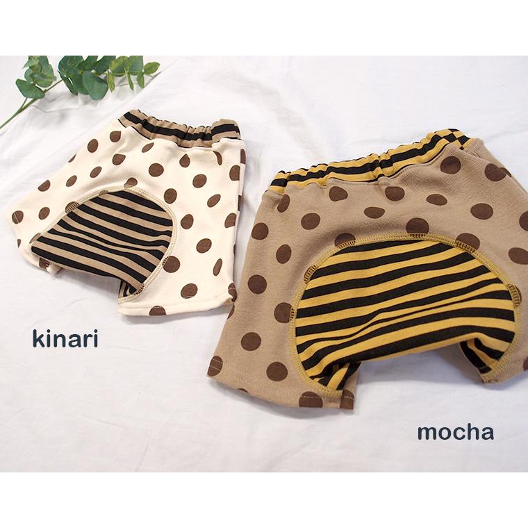 子供服 ドット×ボーダー伸縮性 ホットモンキーパンツ 日本製（70cm 80cm 90cm 95cm）メール便可13 ベビー服2998 |  | 03
