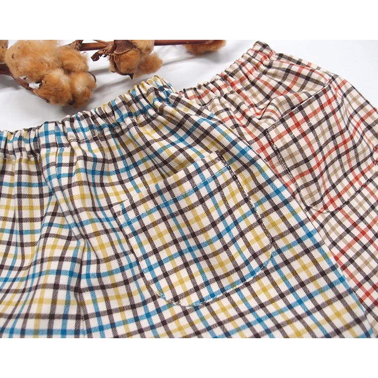 【在庫処分セール】 チェック サイズオーバー ダボダボパンツ（80cm 90cm 95cm 100cm）　ベビー服 |  | 02