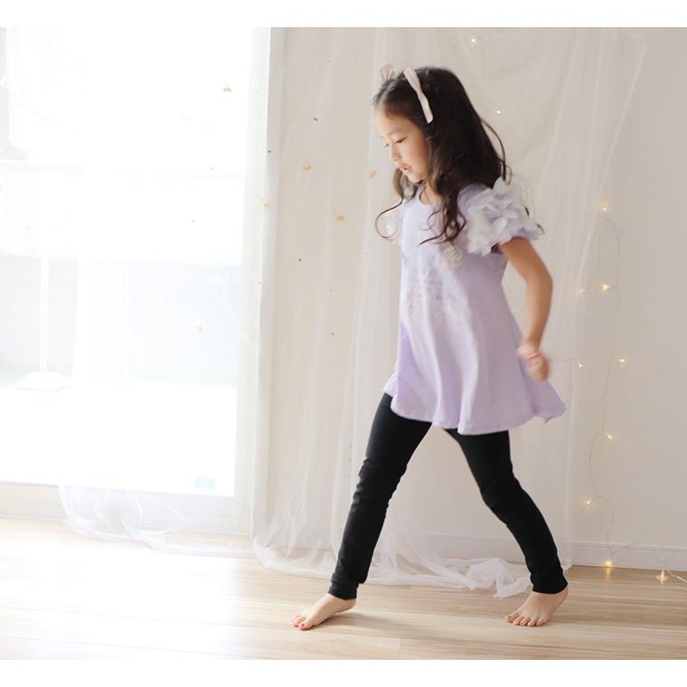 ベア天竺10分丈レギンス　スパッツ（80cm 90cm 95cm 100cm 110cm 120cm）日本製　ブラック　綿混 |  | 11