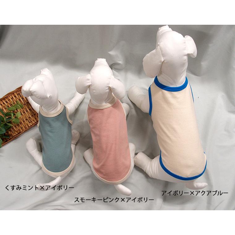 シンプルでおしゃれ伸縮性抜群肌に触れる部分は綿100％内側バイカラータンクトップ型犬服　春夏秋冬ペット服ドッグウェアdogwear（S.M.L）9714肌に優しい |  | 01