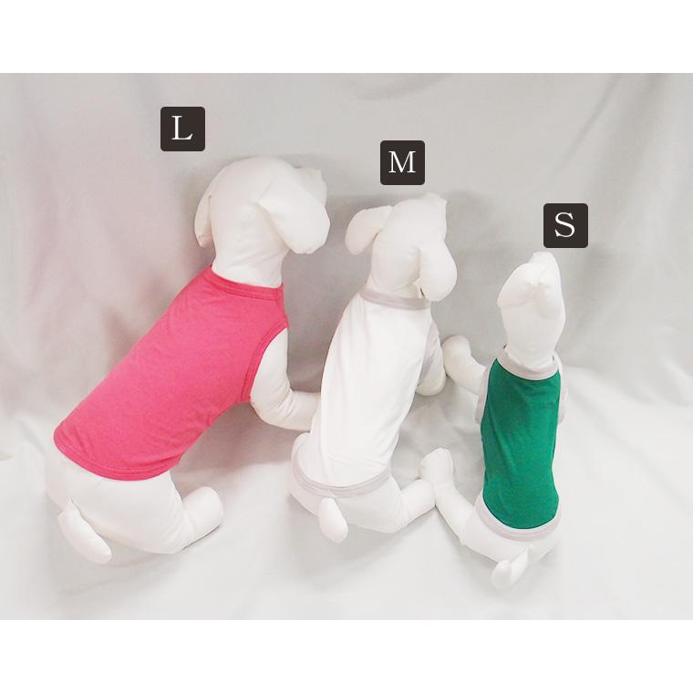 接触冷感タンクトップ クール無地／UVカット加工でひんやり快適｜チワワ・トイプードル・柴犬などに （S.M.L）7550　小型犬 服 夏服 夏用　伸縮  速乾  蒸れない |  | 02