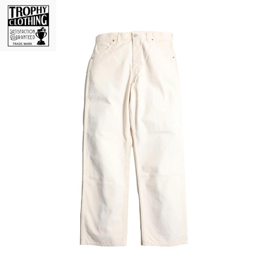 極美品 TROPHY CLOTHING ナチュラル ダック パンツ 34 TROPHY CLOTHING/トロフィークロージング】「Double Knee