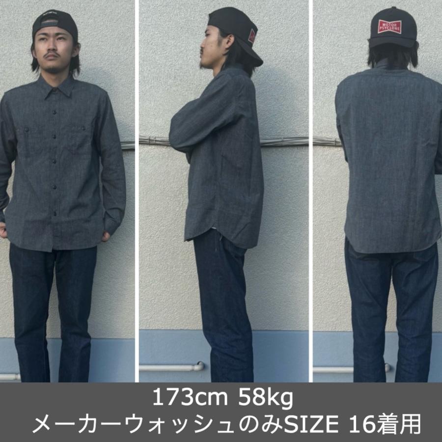 名作フリーホイーラーズ　ニールシャツ　ブラックシャンブレー FREE WHEELERS/フリーホイーラーズ】「Work Shirts”Neal”/ワーク