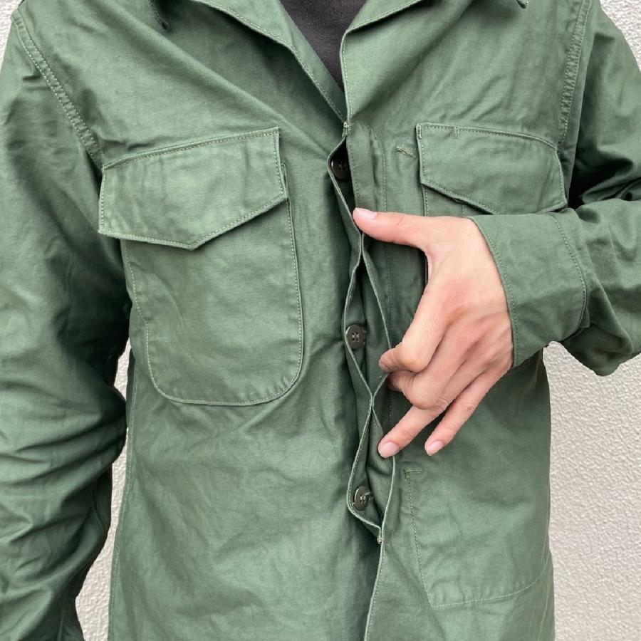 "COMBAT UTILITY JACKET"  OLIVE GREEN / FREEWHEELERS フリーホイーラーズ / UNION SPECIAL OVERALLS / ユーティリティシャツ / ジャケット / ミリタリー｜monkey-wrench｜06