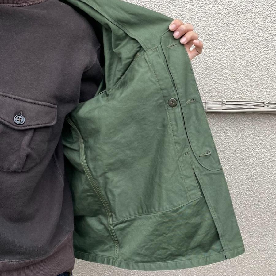 "COMBAT UTILITY JACKET"  OLIVE GREEN / FREEWHEELERS フリーホイーラーズ / UNION SPECIAL OVERALLS / ユーティリティシャツ / ジャケット / ミリタリー｜monkey-wrench｜07