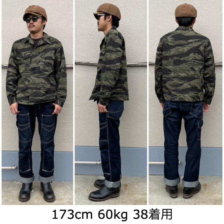 "COMBAT UTILITY JACKET"  TIGER STRIPE CAMOUFLAGE PATTERN / FREEWHEELERS / UNION SPECIAL OVERALLS / ユーティリティシャツ / ジャケット / ミリタリー｜monkey-wrench｜02