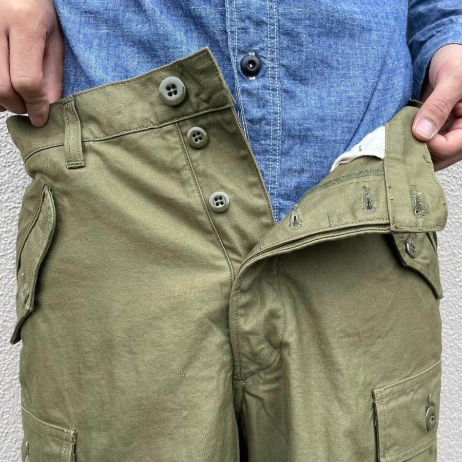 "JUNGLE FATIGUES” TROPICAL TROUSERS / OLIVE / FREEWHEELERS / フリーホイーラーズ / ミリタリー / UNION SPECIAL OVERALLS / カーゴパンツ｜monkey-wrench｜05