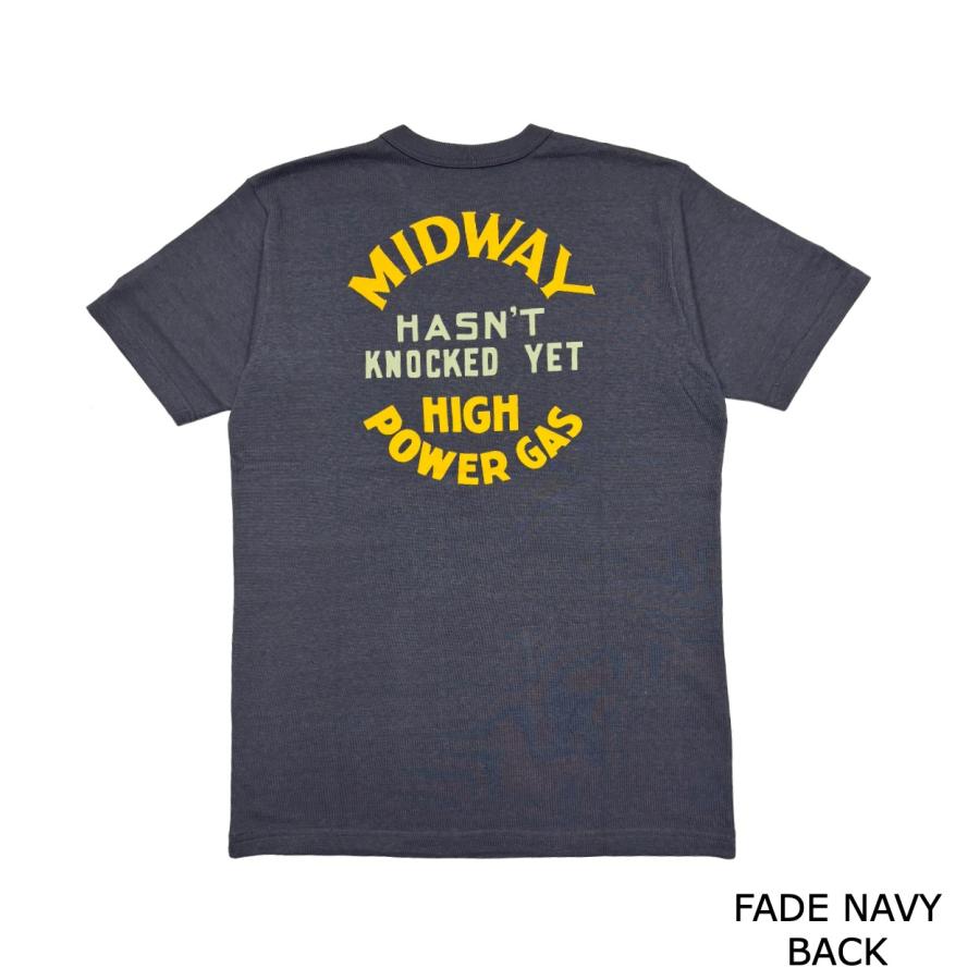 FREEWHEELERS　POWER WEAR　NAVYプリント　七分袖　42 FREEWHEELERS POWER WEAR NAVYプリント 七分袖 42