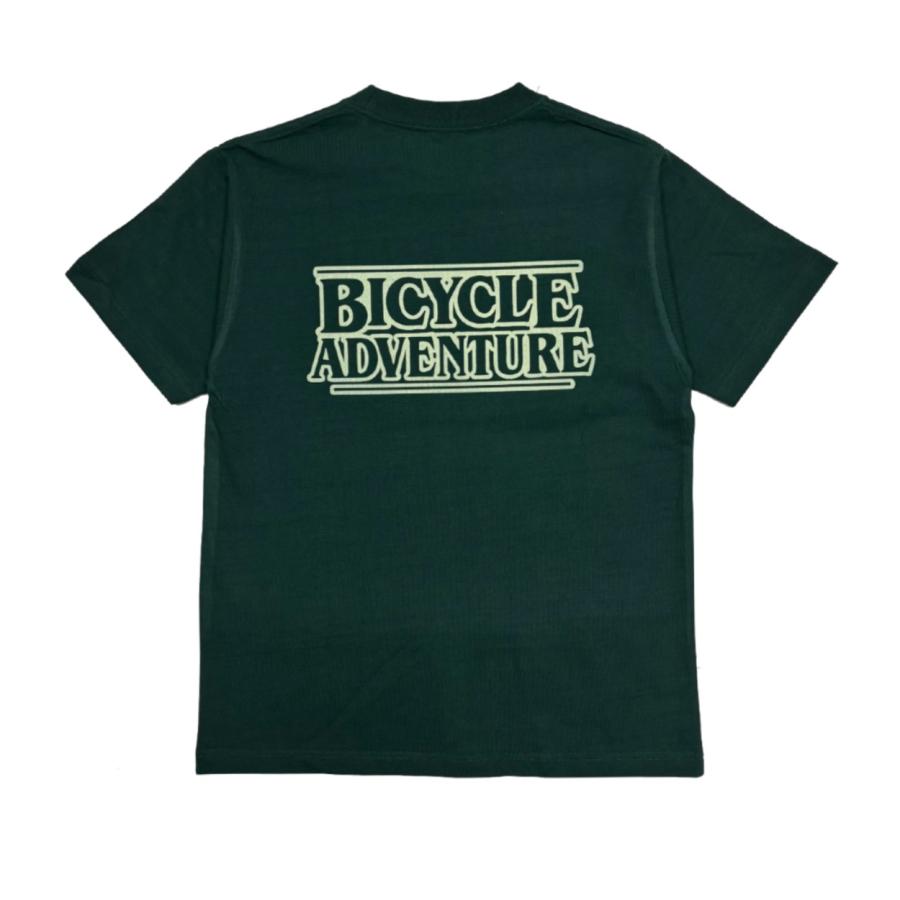 "BICYCLE ADVENTURE"  T-SHIRT / GREEN / MONKEY WRENCH WEAR WORKS/ スペシャルヘビーウェイト 8.2oz / 染み込みプリント / 半袖Tシャツ / USコットン |  | 02