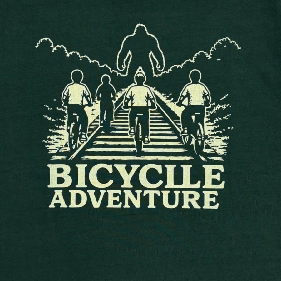 "BICYCLE ADVENTURE"  T-SHIRT / GREEN / MONKEY WRENCH WEAR WORKS/ スペシャルヘビーウェイト 8.2oz / 染み込みプリント / 半袖Tシャツ / USコットン |  | 03