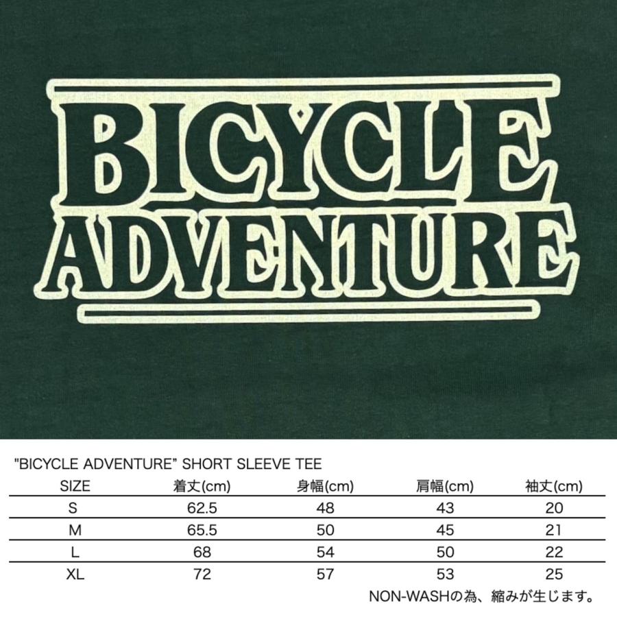 "BICYCLE ADVENTURE"  T-SHIRT / GREEN / MONKEY WRENCH WEAR WORKS/ スペシャルヘビーウェイト 8.2oz / 染み込みプリント / 半袖Tシャツ / USコットン |  | 04