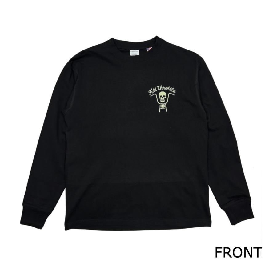 "Full Throttle" LONG SLEEVE T-SHIRT / BLACK / MONKEY WRENCH WEAR WORKS/ スペシャルヘビーウェイト 8.1oz / 染み込みプリント / 長袖Tシャツ / USコットン |  | 01