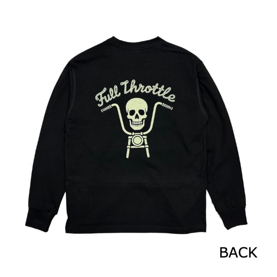 "Full Throttle" LONG SLEEVE T-SHIRT / BLACK / MONKEY WRENCH WEAR WORKS/ スペシャルヘビーウェイト 8.1oz / 染み込みプリント / 長袖Tシャツ / USコットン |  | 02