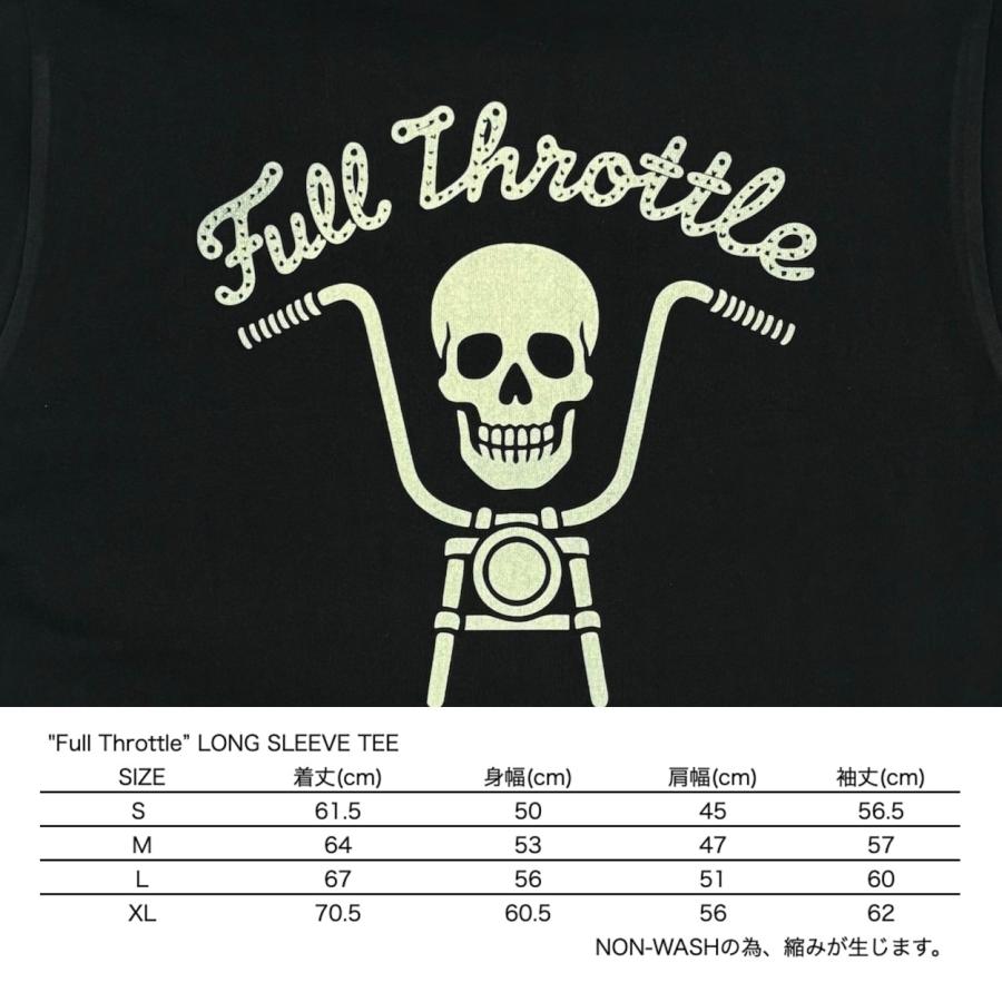 "Full Throttle" LONG SLEEVE T-SHIRT / BLACK / MONKEY WRENCH WEAR WORKS/ スペシャルヘビーウェイト 8.1oz / 染み込みプリント / 長袖Tシャツ / USコットン |  | 05