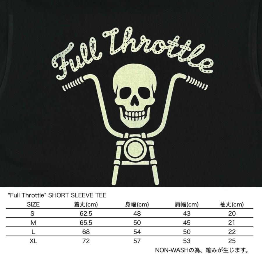 "Full Throttle"  T-SHIRT / BLACK / MONKEY WRENCH WEAR WORKS/ スペシャルヘビーウェイト 8.2oz / 染み込みプリント / 半袖Tシャツ / USコットン |  | 04