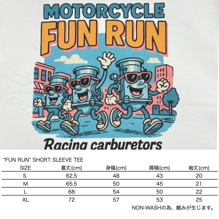 "FUN RUN"  T-SHIRT / NATURAL / MONKEY WRENCH WEAR WORKS/ スペシャルヘビーウェイト 8.1oz / 染み込みプリント / 半袖Tシャツ / USコットン |  | 02