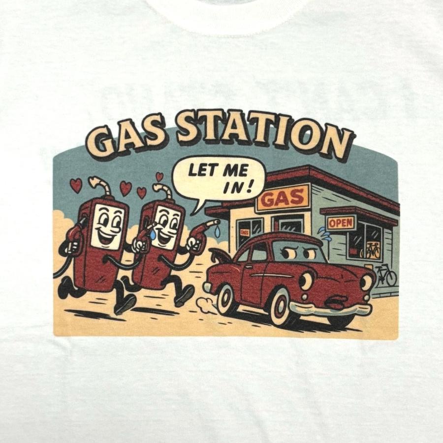 ”GAS STATION” SHORT SLEEVE TEE / NATURAL / MONKEY WRENCH WEAR WORKS / 半袖Tシャツ / T-SHIRT / ミディアムウェイト 6.2oz / 染み込みプリント |  | 03