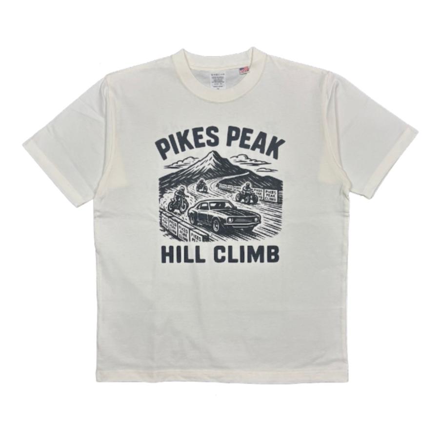 "PIKES PEAK HILL CLIMB"  T-SHIRT / NATURAL / MONKEY WRENCH WEAR WORKS/ スペシャルヘビーウェイト 8.1oz / 染み込みプリント / 半袖Tシャツ/ USコットン |  | 01