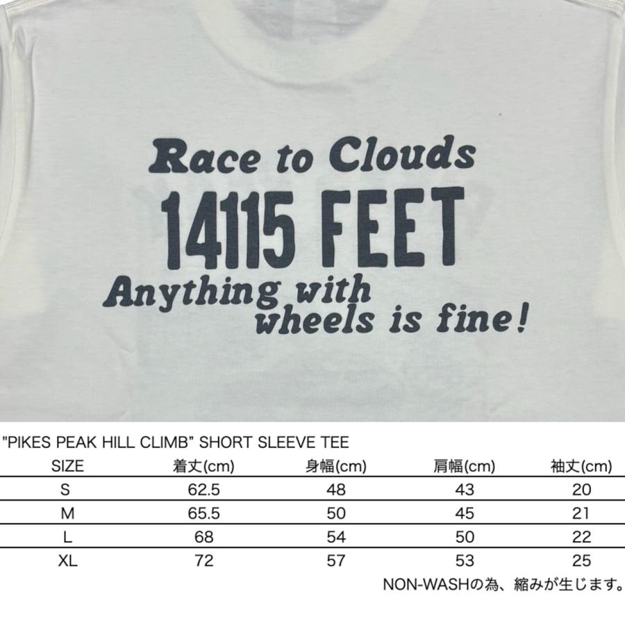 "PIKES PEAK HILL CLIMB"  T-SHIRT / NATURAL / MONKEY WRENCH WEAR WORKS/ スペシャルヘビーウェイト 8.1oz / 染み込みプリント / 半袖Tシャツ/ USコットン |  | 04