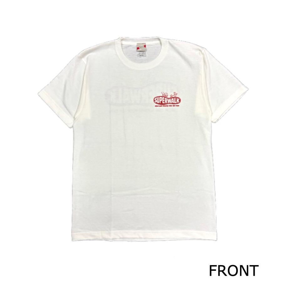 ”SUPER WALK” SHORT SLEEVE TEE / NATURAL / MONKEY WRENCH WEAR WORKS / 半袖Tシャツ / T-SHIRT / ミディアムウェイト 6.2oz / 染み込みプリント |  | 01
