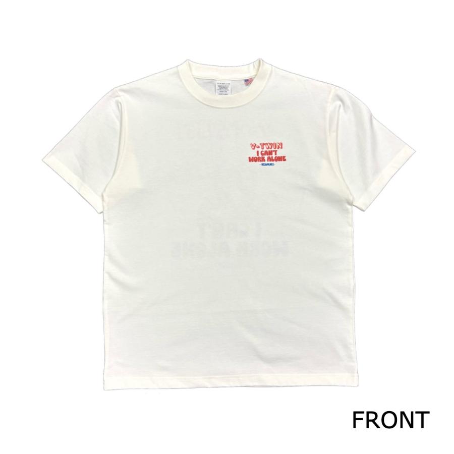 "V-TWIN"  SHORT SLEEVE T-SHIRT / NATURAL / MONKEY WRENCH WEAR WORKS/ スペシャルヘビーウェイト 8.1oz / 染み込みプリント / 半袖Tシャツ / USコットン |  | 01