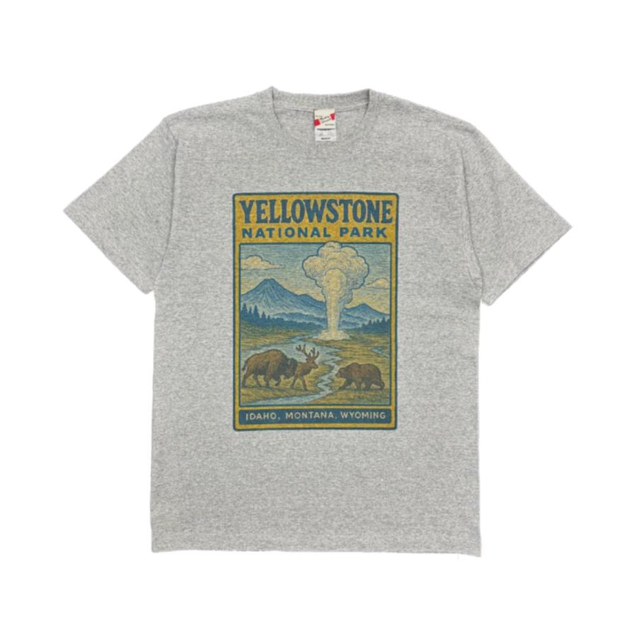 ”YELLOWSTONE” SHORT SLEEVE TEE / GRAY / MONKEY WRENCH WEAR WORKS / 半袖Tシャツ / T-SHIRT / ミディアムウェイト 6.2oz / 染み込みプリント |  | 01