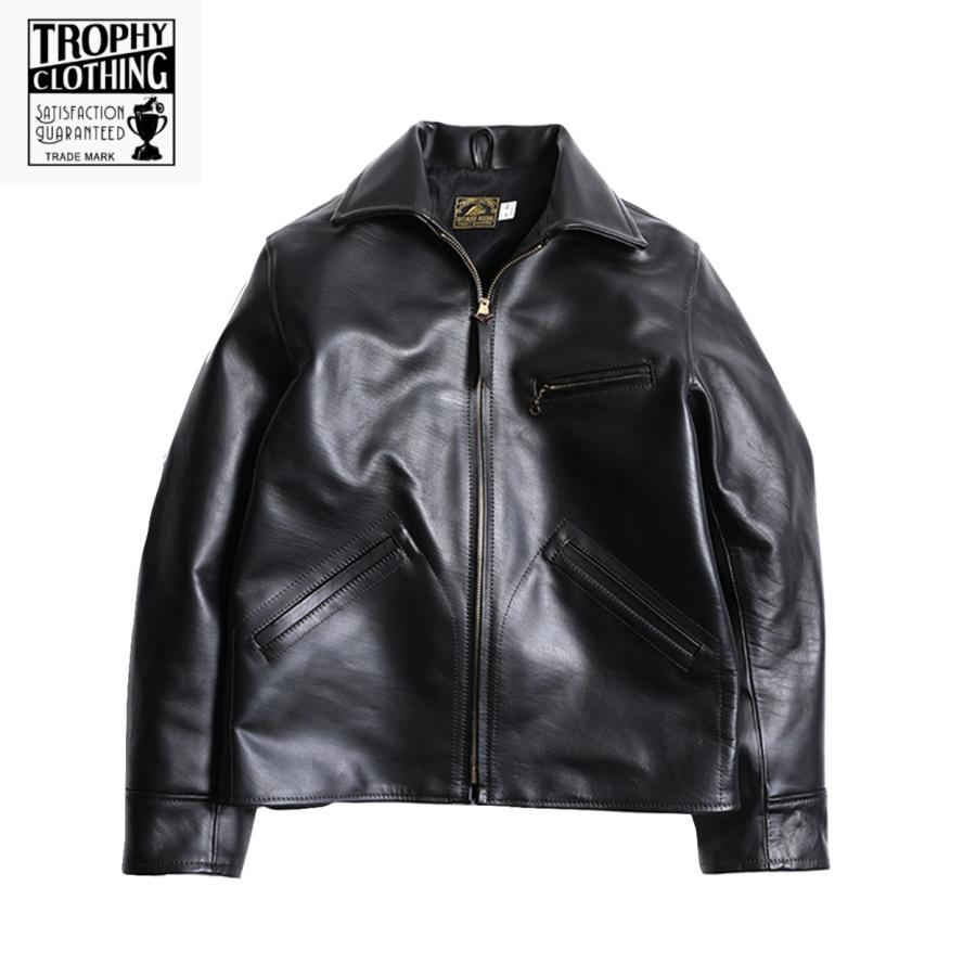 TROPHY ホースハイド レザージャケット 黒 TROPHY CLOTHING（トロフィークロージング） TROPHY CLOTHING