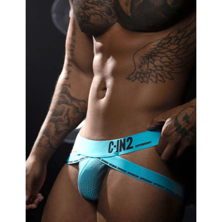 ジョックストラップ メンズ ケツ割れ ケツワレ C-IN2 SUPER BRIGHT JOCK STRAP ジョグストラップ サポーター 蛍光色 シーインツー CIN2 下着 男性 セクシー | C-IN2 | 06