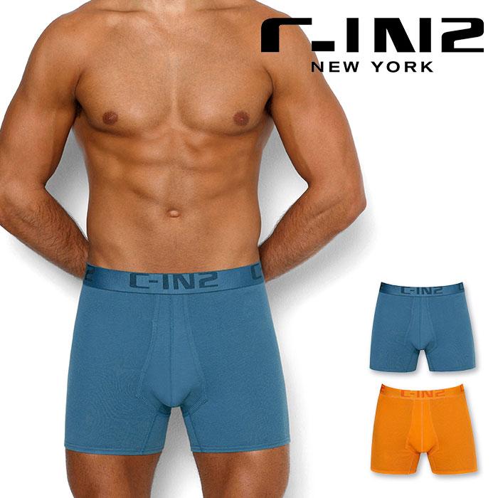 ボクサーパンツ メンズ ロングボクサーパンツ メンズ C-IN2 CORE MID RISE BOXER コットン 100% 綿 シーインツー CIN2 下着 男性 セクシー | 