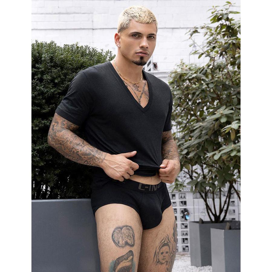 VネックTシャツ メンズ 深Vネック半袖Tシャツ C-IN2 Layers インナー Tシャツ ピマコットン 100% 綿 シーインツー CIN2 下着 男性 セクシー | C-IN2 | 04