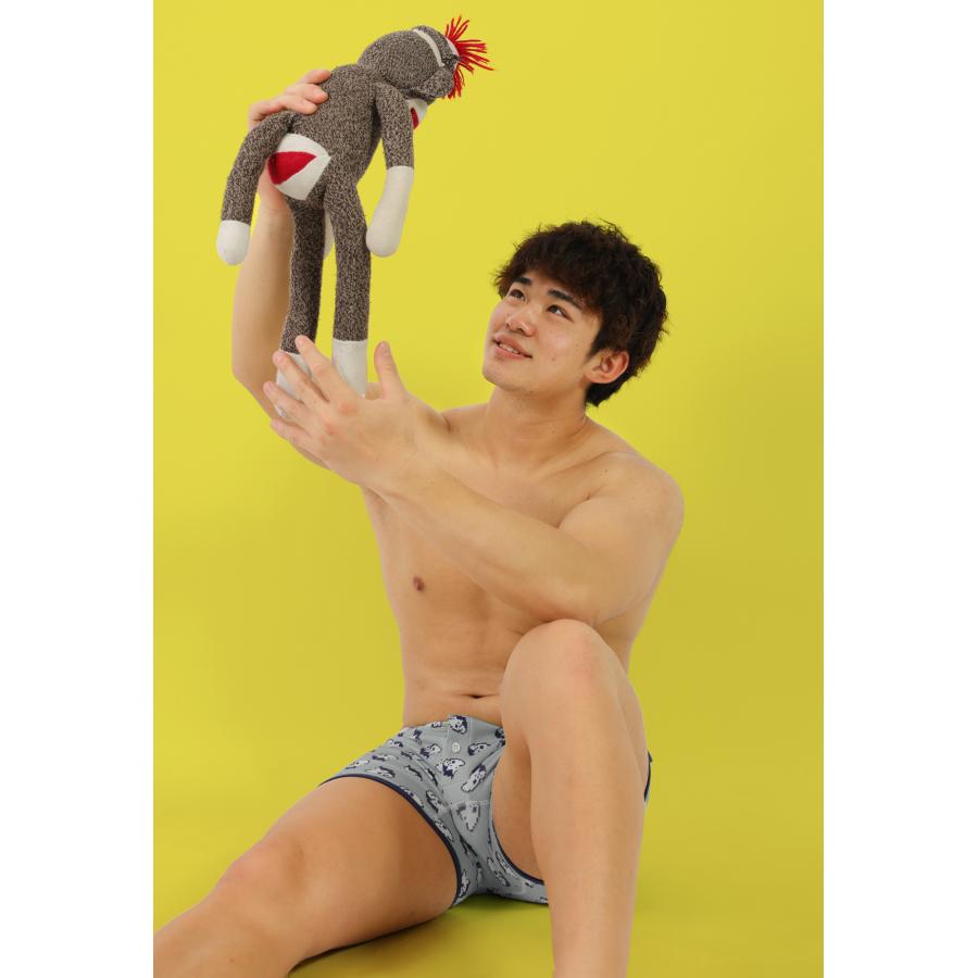 トランクス メンズ 前開き ニットトランクス 日本製 コットン 綿 ヒーローカラーズ ハチビットモンキーズ プリント パンツ 下着 男性 ブランド プレゼント | ヒーローカラーズ | 06