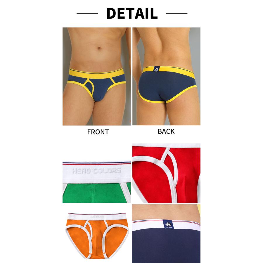 ブリーフ メンズ 前開き ローライズ 日本製 コットン 綿 ヒーローカラーズ カラフル パンツ 下着 男性 ブランド プレゼント | ヒーローカラーズ | 21