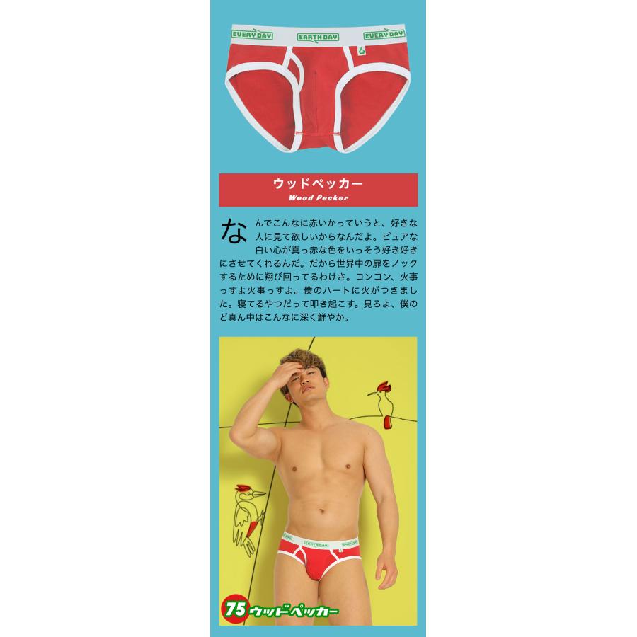 ブリーフ メンズ 前開き ローライズ 日本製 コットン 綿 ヒーローカラーズ EARTH-DAY EVERY-DAY カラフル パンツ 下着 男性 ブランド プレゼント | ヒーローカラーズ | 23