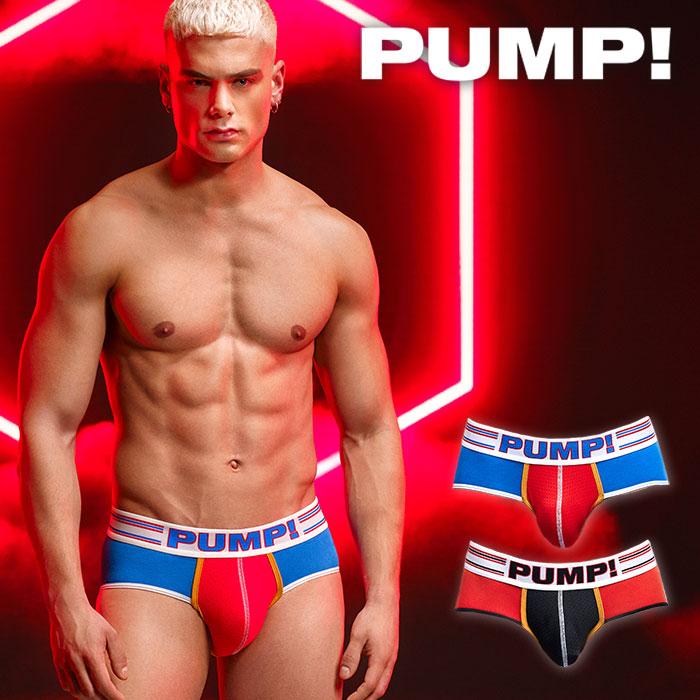 ブリーフ メンズ ローライズブリーフ PUMP UNDERWEAR E-RACER BRIEF パンプ スポーツ 吸汗速乾 パンツ 下着 男性 ブランド セクシー | PUMP! UNDERWEAR