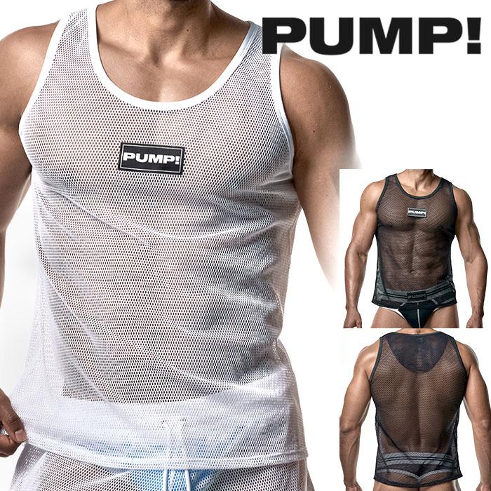 タンクトップ メンズ PUMP UNDERWEAR MESH TANK TOP ストライプ トメッシュ セクシー ジムウェア トップス パンプ スポーツ 下着 男性 ブランド | PUMP! UNDERWEAR
