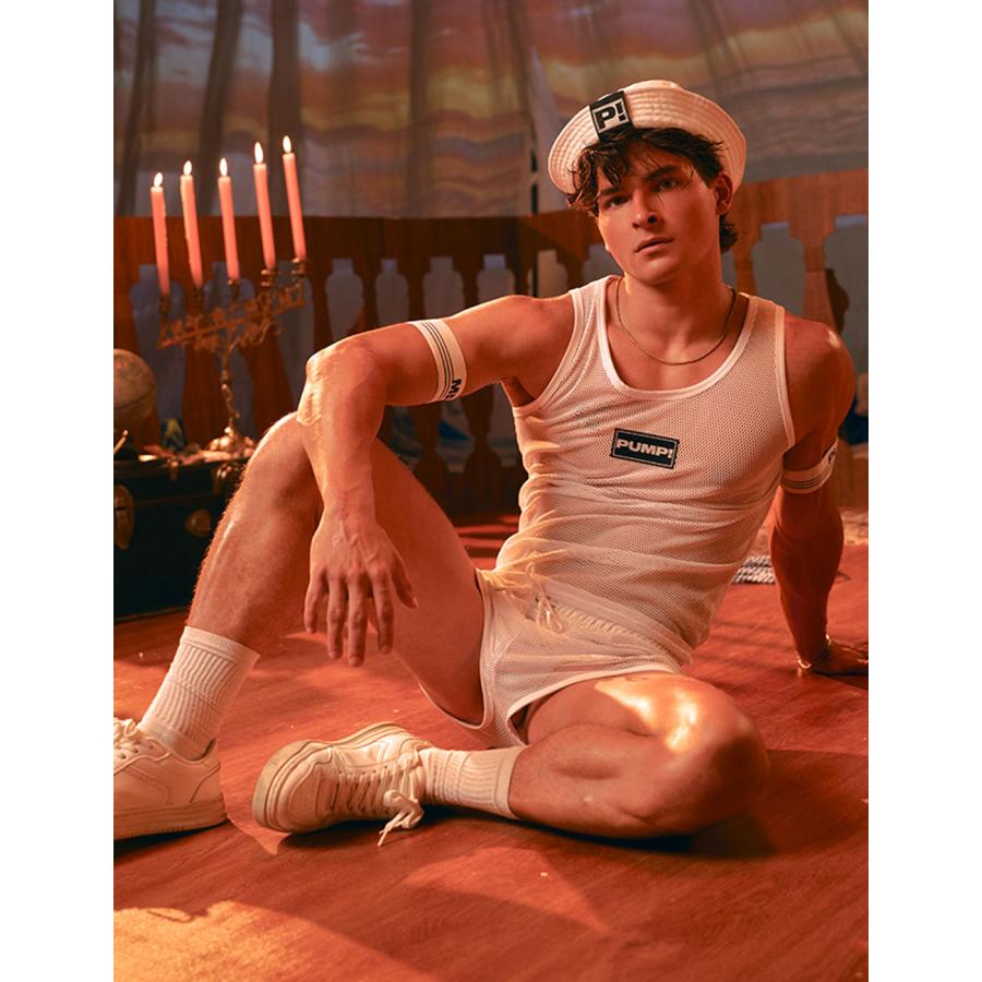 タンクトップ メンズ PUMP UNDERWEAR MESH TANK TOP ストライプ トメッシュ セクシー ジムウェア トップス パンプ スポーツ 下着 男性 ブランド | PUMP! UNDERWEAR | 12