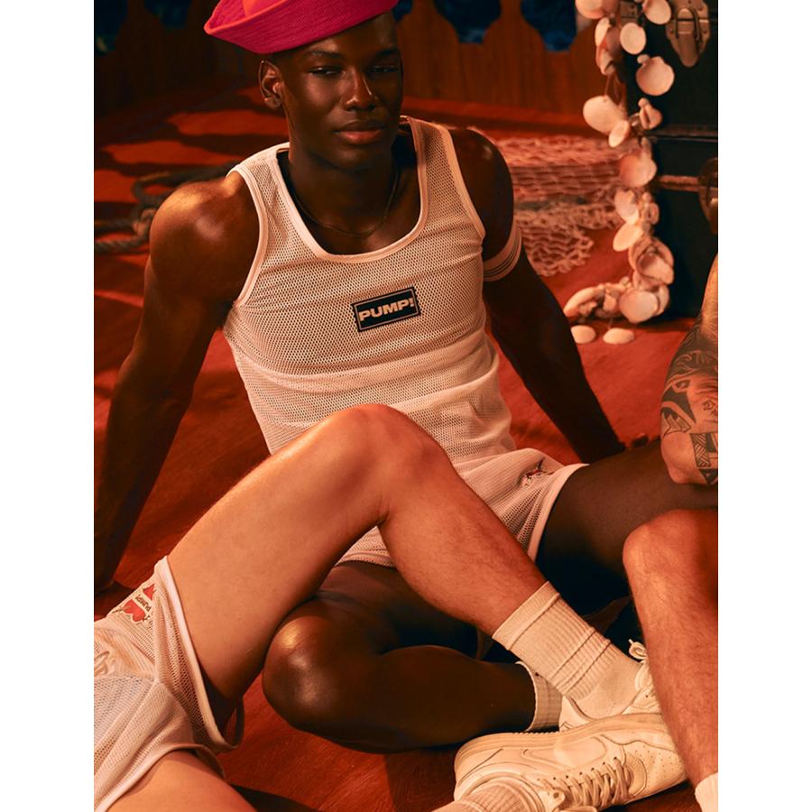 タンクトップ メンズ PUMP UNDERWEAR MESH TANK TOP ストライプ トメッシュ セクシー ジムウェア トップス パンプ スポーツ 下着 男性 ブランド | PUMP! UNDERWEAR | 14