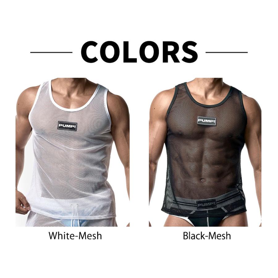 タンクトップ メンズ PUMP UNDERWEAR MESH TANK TOP ストライプ トメッシュ セクシー ジムウェア トップス パンプ スポーツ 下着 男性 ブランド | PUMP! UNDERWEAR | 18