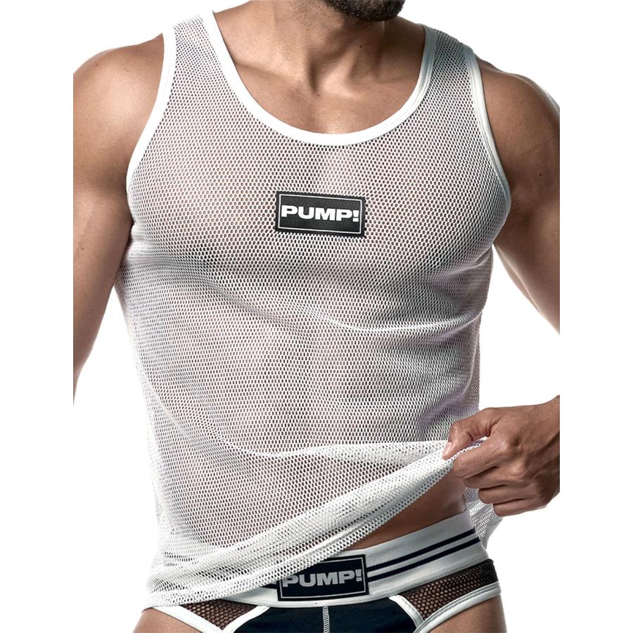 タンクトップ メンズ PUMP UNDERWEAR MESH TANK TOP ストライプ トメッシュ セクシー ジムウェア トップス パンプ スポーツ 下着 男性 ブランド | PUMP! UNDERWEAR | 07