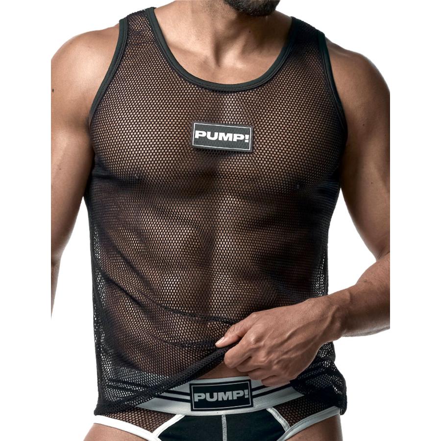 タンクトップ メンズ PUMP UNDERWEAR MESH TANK TOP ストライプ トメッシュ セクシー ジムウェア トップス パンプ スポーツ 下着 男性 ブランド | PUMP! UNDERWEAR | 10