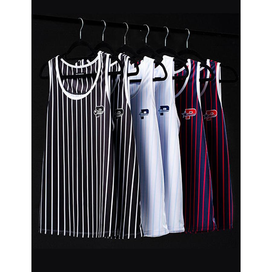 タンクトップ メンズ PUMP UNDERWEAR STRIPED TANK TOP ストライプ トレーニングウェア ジムウェア トップス パンプ スポーツ 吸汗速乾 下着 男性 ブランド | PUMP! UNDERWEAR | 15