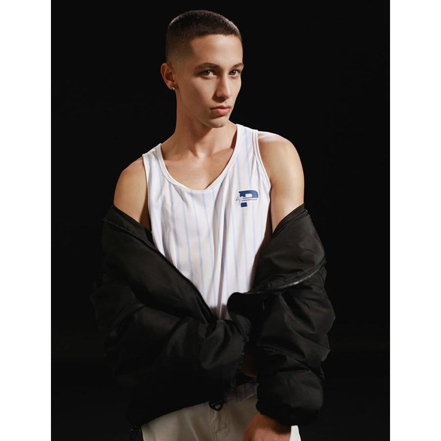 タンクトップ メンズ PUMP UNDERWEAR STRIPED TANK TOP ストライプ トレーニングウェア ジムウェア トップス パンプ スポーツ 吸汗速乾 下着 男性 ブランド | PUMP! UNDERWEAR | 06
