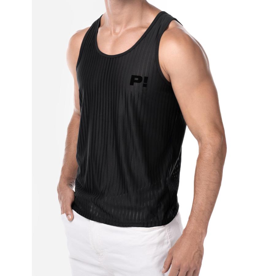 タンクトップ メンズ PUMP UNDERWEAR WHISPER TANK TOP ストライプ トレーニングウェア ジムウェア トップス パンプ スポーツ 吸汗速乾 下着 男性 ブランド | PUMP! UNDERWEAR | 13