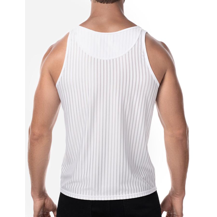 タンクトップ メンズ PUMP UNDERWEAR WHISPER TANK TOP ストライプ トレーニングウェア ジムウェア トップス パンプ スポーツ 吸汗速乾 下着 男性 ブランド | PUMP! UNDERWEAR | 10