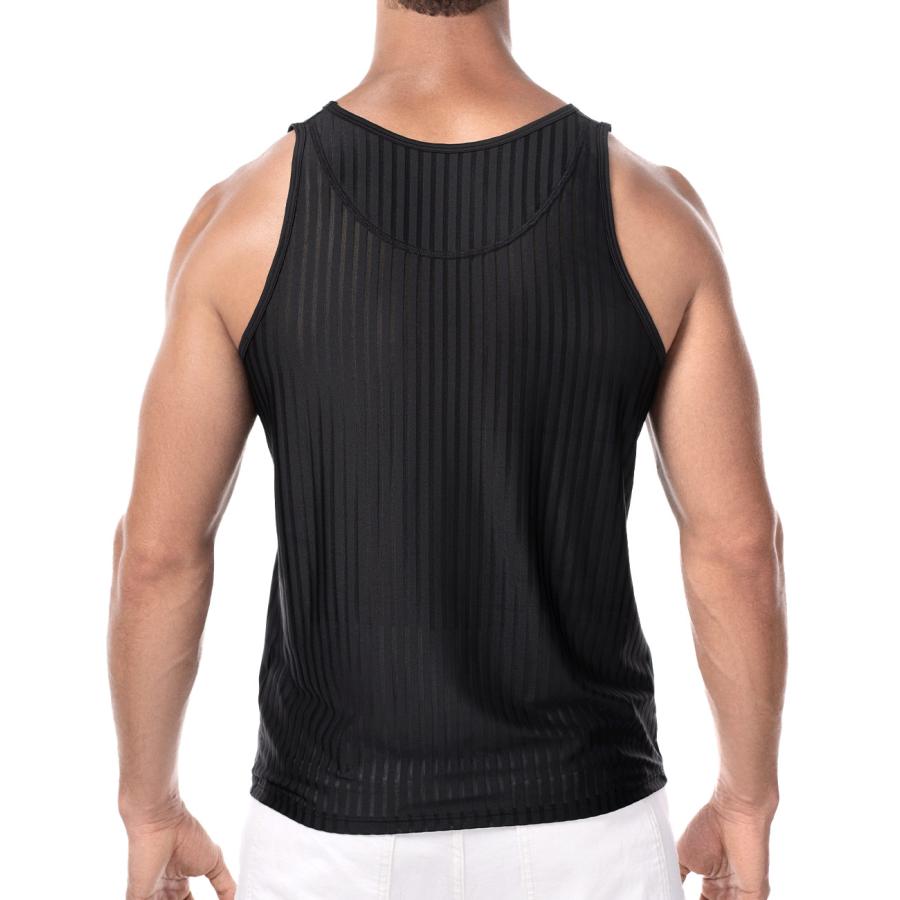 タンクトップ メンズ PUMP UNDERWEAR WHISPER TANK TOP ストライプ トレーニングウェア ジムウェア トップス パンプ スポーツ 吸汗速乾 下着 男性 ブランド | PUMP! UNDERWEAR | 11