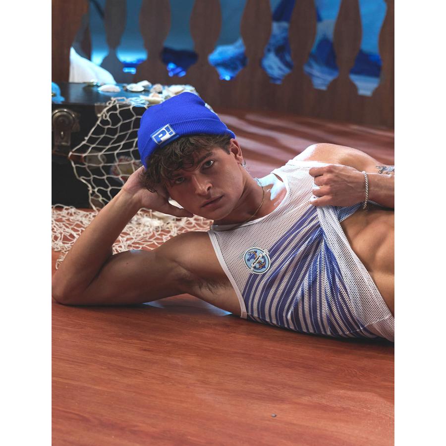 タンクトップ メンズ PUMP UNDERWEAR MESH TANK TOP ストライプ トメッシュ セクシー ジムウェア トップス パンプ スポーツ 下着 男性 ブランド | PUMP! UNDERWEAR | 14