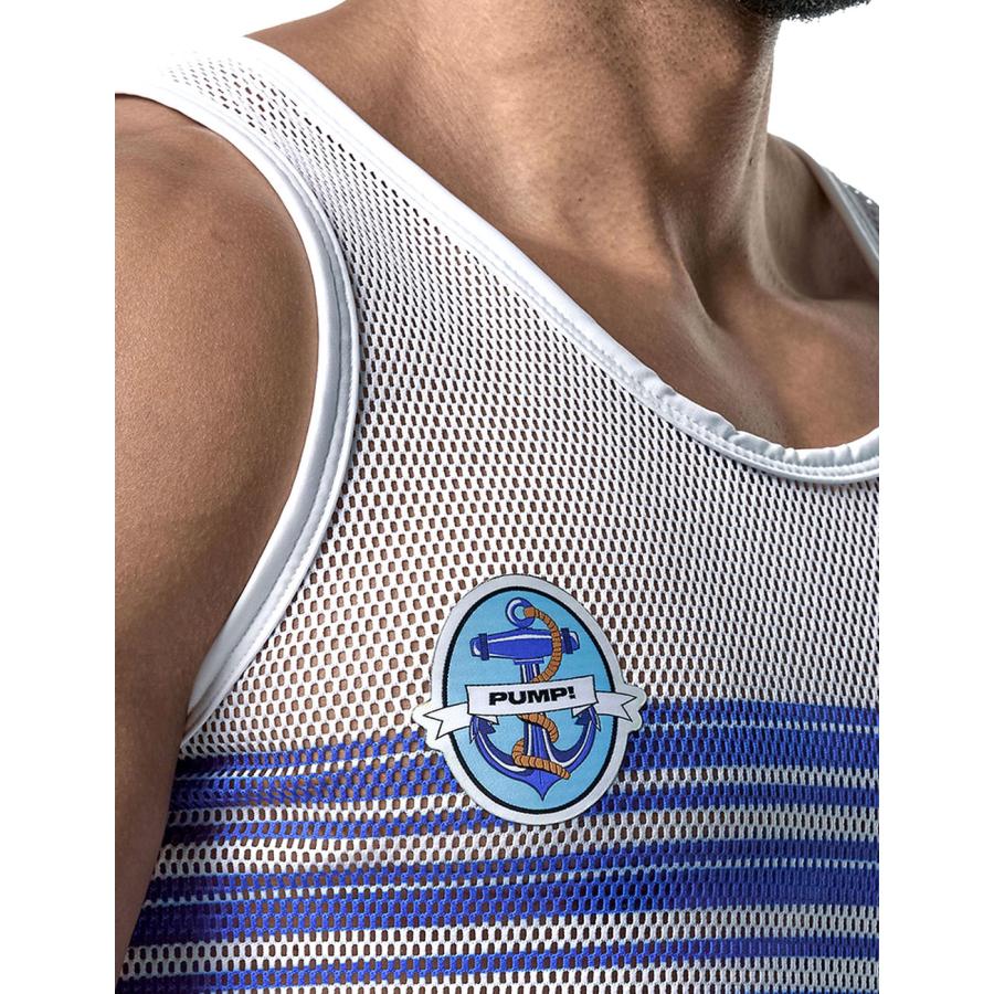 タンクトップ メンズ PUMP UNDERWEAR MESH TANK TOP ストライプ トメッシュ セクシー ジムウェア トップス パンプ スポーツ 下着 男性 ブランド | PUMP! UNDERWEAR | 15