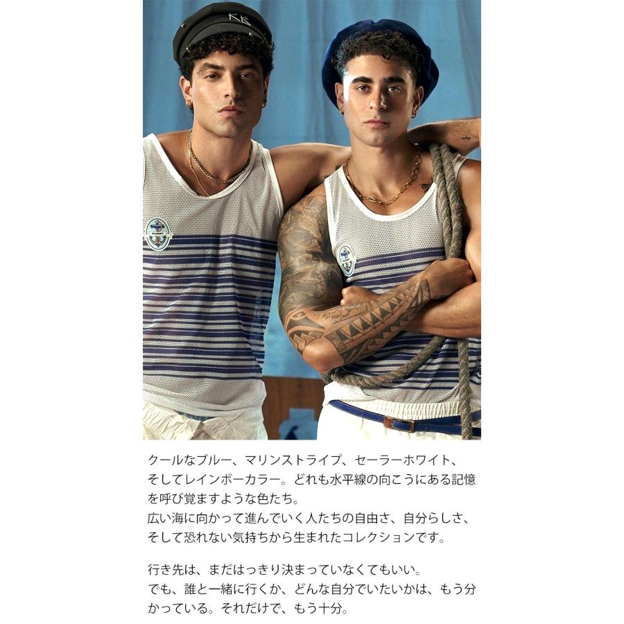 タンクトップ メンズ PUMP UNDERWEAR MESH TANK TOP ストライプ トメッシュ セクシー ジムウェア トップス パンプ スポーツ 下着 男性 ブランド | PUMP! UNDERWEAR | 04