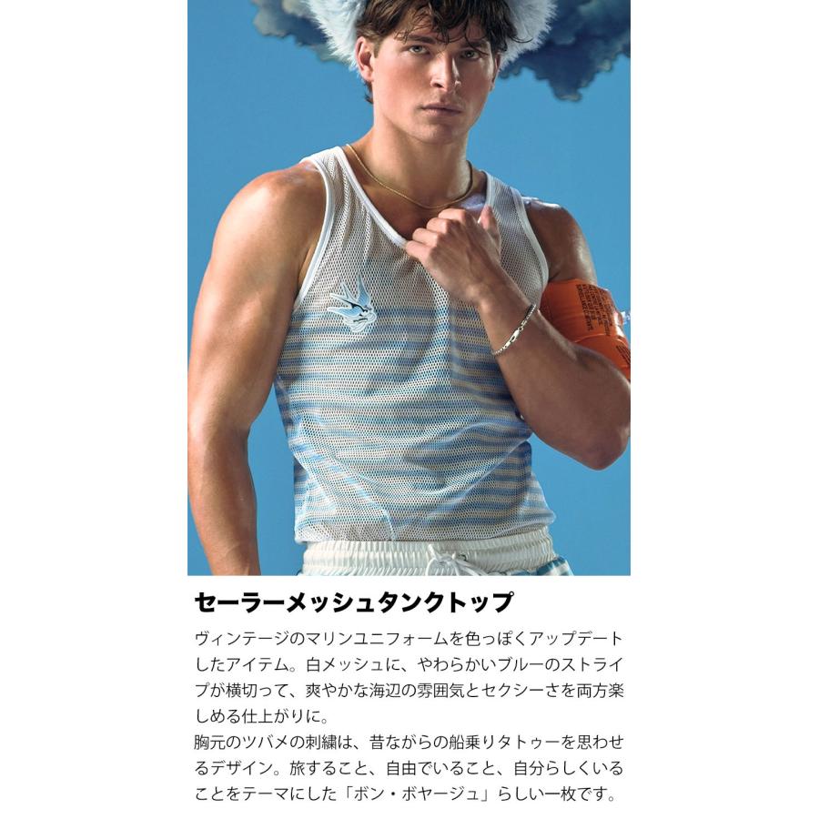 タンクトップ メンズ PUMP UNDERWEAR MESH TANK TOP ストライプ トメッシュ セクシー ジムウェア トップス パンプ スポーツ 下着 男性 ブランド | PUMP! UNDERWEAR | 09